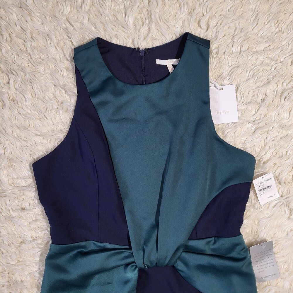 NWT Harlyn Colorblock Drape Cocktail Dress - Size XL - Picture 3 of 11